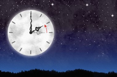 Bir saatin resmi standart zamana geri dönsün