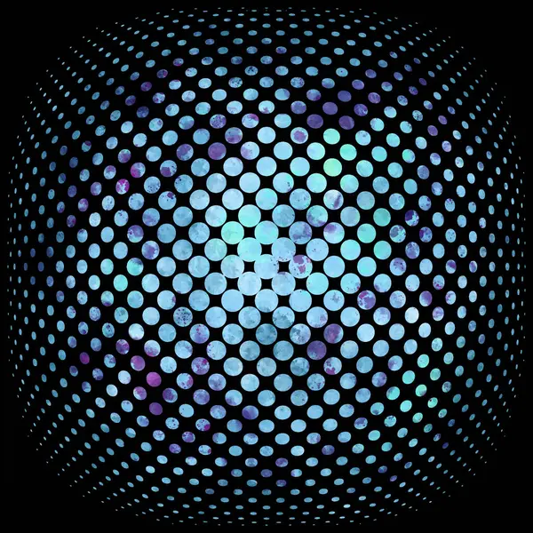 Noktalı yarım ton arkaplanının gradyan ve suluboya siyaha yansıması