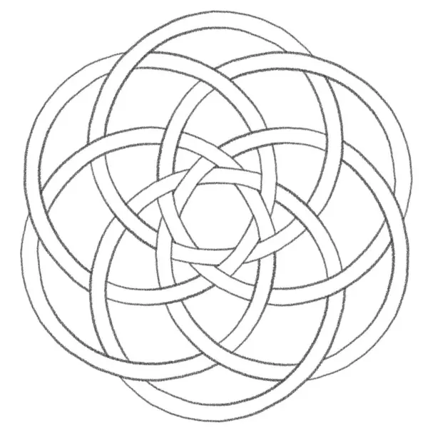 Illustration Circular Black White Pattern Form Mandala Color Coloring Book 로열티 프리 스톡 사진