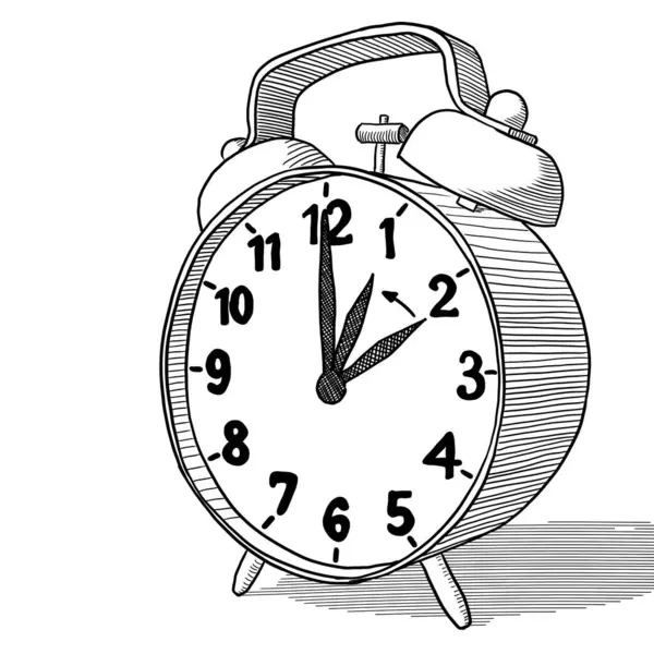 stock image illustration of an alarm clock return to standard time - daylight saving time ends