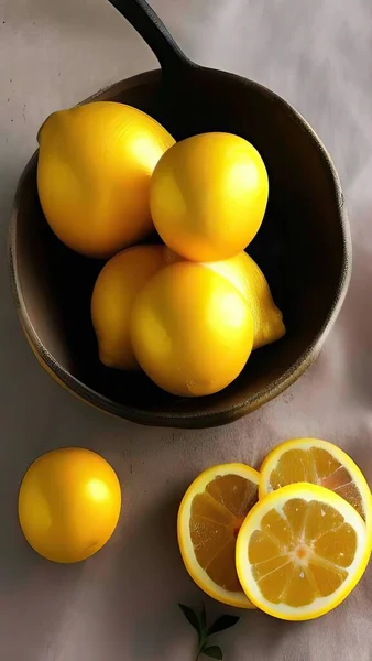 fresh lemon and lemons on a black background
