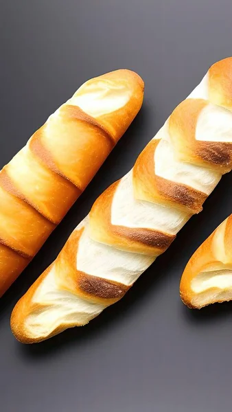 fresh baked bread on a black background