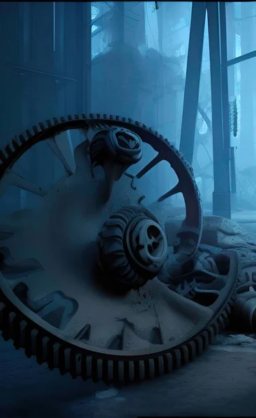 abstract background with gears and gear wheels