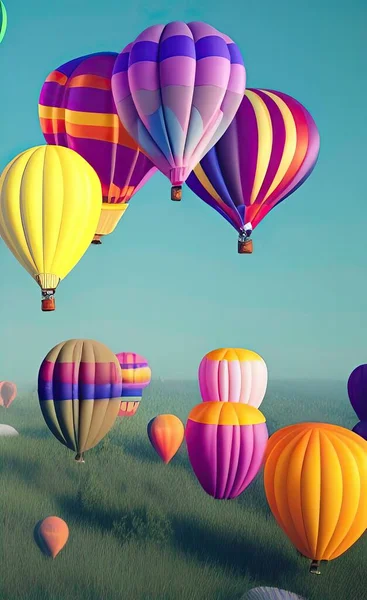 colorful balloons in the sky
