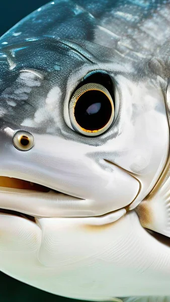 close up of a fish head