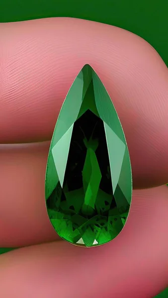 3d render of a green and red gemstone