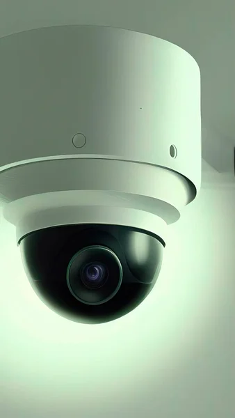 cctv camera on a background of a modern building.