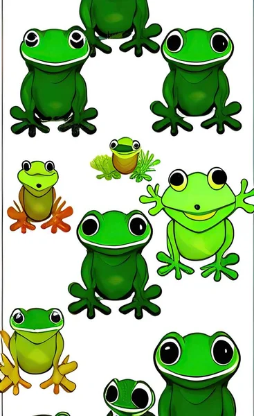 frog, illustration, vector on white background.