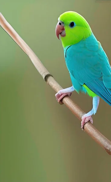 green parrot, close up
