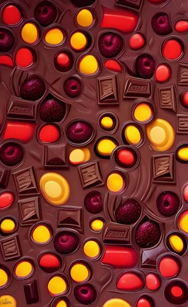 seamless pattern with colorful candies. illustration