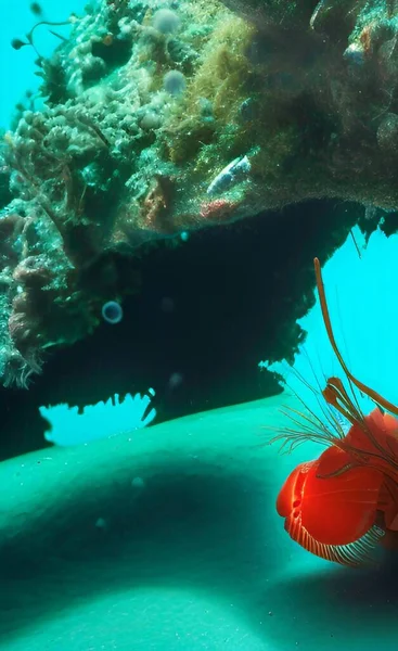 underwater view of beautiful sea life