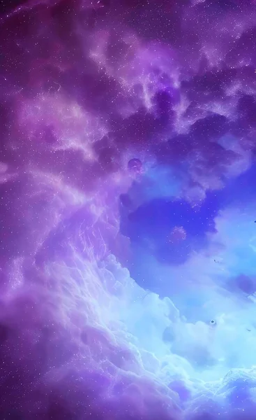 beautiful purple nebula in the universe. elements of this image furnished by nasa.