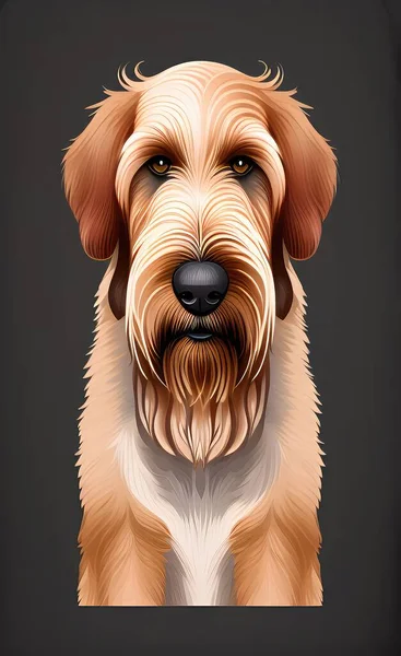 dog with a bow tie, vector illustration