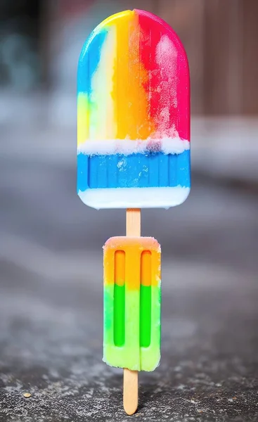 ice cream on a stick.