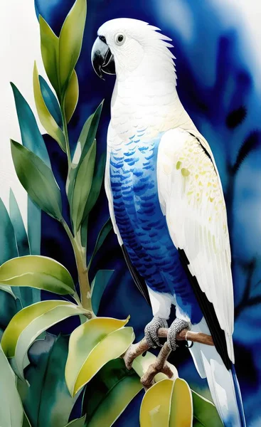 parrot bird, tropical flora and fauna