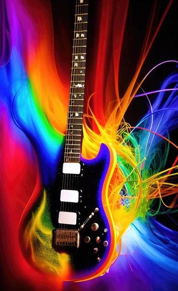 abstract background with music guitar