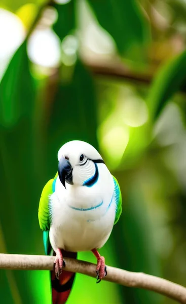 green parrot sitting on a branch