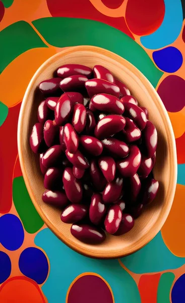 red and white beans in a bowl