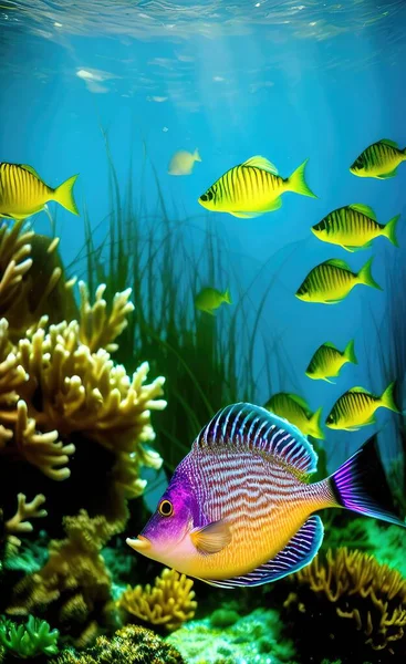 beautiful underwater world. sea life.