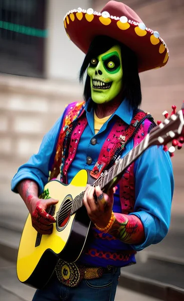mexican man with guitar