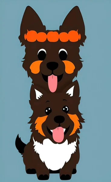vector illustration of cute dog