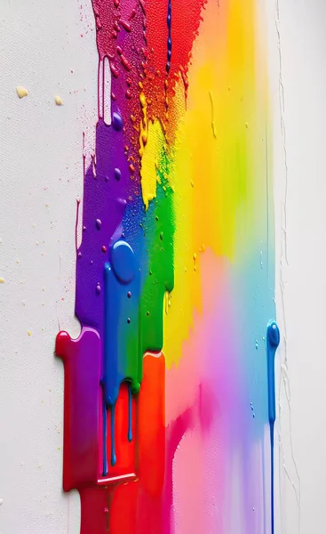 colorful paint drops on the wall