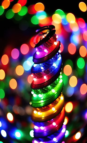 christmas tree with colorful lights
