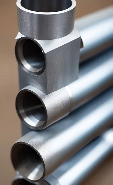 metal pipes and steel tubes on a white background