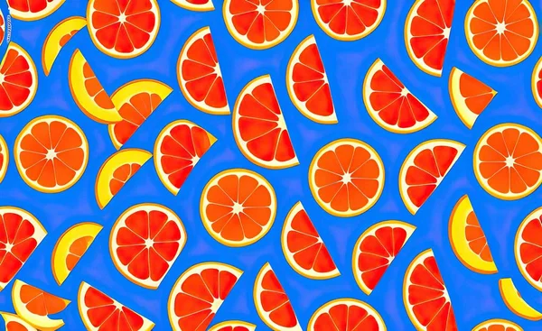 seamless pattern with citrus fruits and oranges