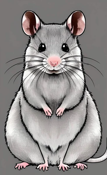 vector illustration of cute mouse
