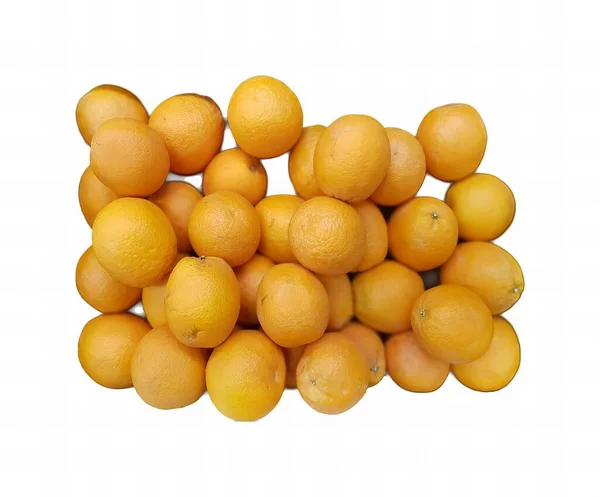 Fotografie Hromady Pomerančů Bílém Povrchu Existuje Mnoho Pomerančů Které Hromadí — Stock fotografie