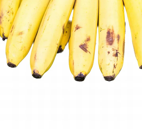 Μια Φωτογραφία Από Ένα Μάτσο Μπανάνες Που Είναι Κίτρινες Και — Φωτογραφία Αρχείου