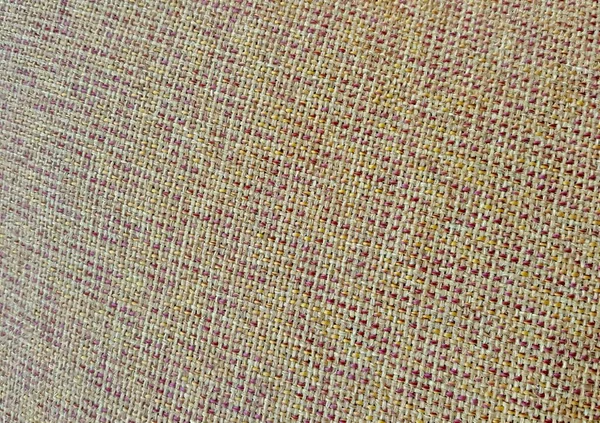 Una Fotografia Primo Piano Tessuto Con Motivo Rosso Giallo Tessuto — Foto Stock