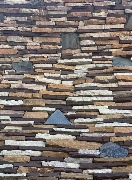 Фотографія Стіни Складених Кам Яних Блоків Черепичний Дах Складених Каменів — стокове фото