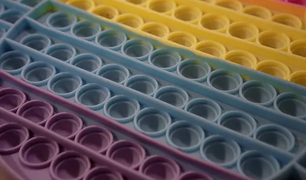 a close - up of the plastic bricks.