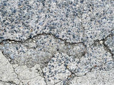 Çatlak bir yolun dokusu.