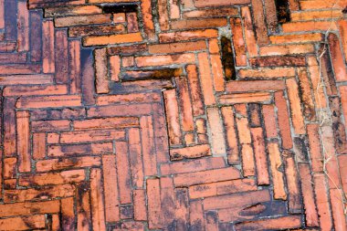 bir tuğla duvarın dokusu.