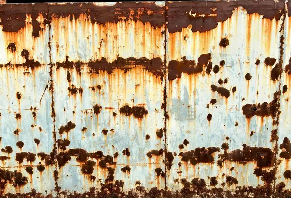 Pared Metal Oxidado Barco Viejo — Foto de Stock