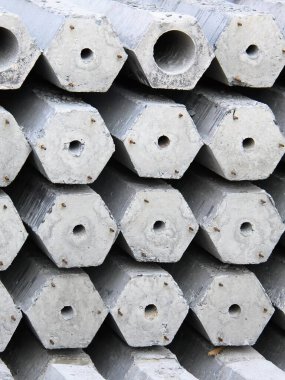 Üst üste yığılmış beton blokların fotoğrafçılığı.