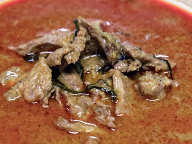 Et ve sebzeli bir kase çorbanın fotoğrafı..