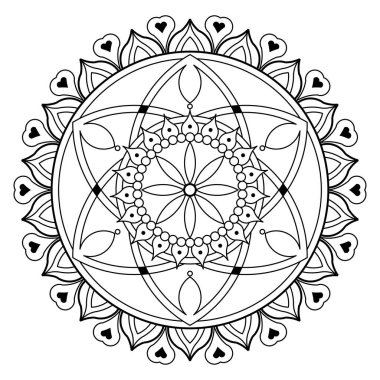 Luxury pattern mandala. Mandala coloring page. Adult Coloring Page.Mandalas art therapy and healing coloring page. Mandala  on white background. Madala art is an intricate and beautiful artform used to create stunning cards, tattoos and other designs