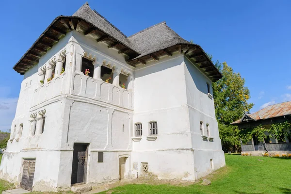 Medieval fortified mansion Cula Greceanu in Maldaresti, Valcea, Romania, C16. Built by wealthy boyars (Romanian aristocrats) with the purpose of defending their families against the Ottoman invasions