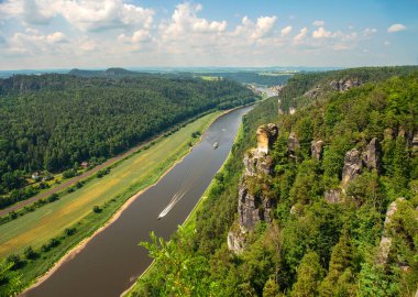 Sakson İsviçre, Bastei. Elbe 'den Görünüm