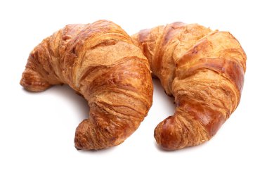 Taze kruvasan. Beyaz arkaplanda izole et