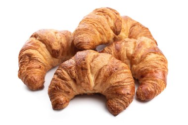 Taze kruvasan. Beyaz arkaplanda izole et