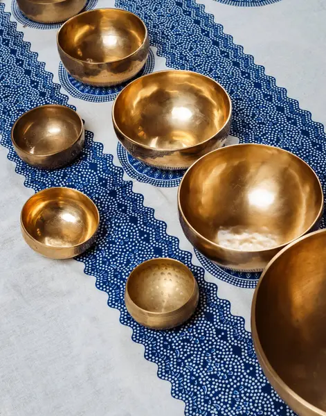 Tibetan bronze singing bowls for meditation