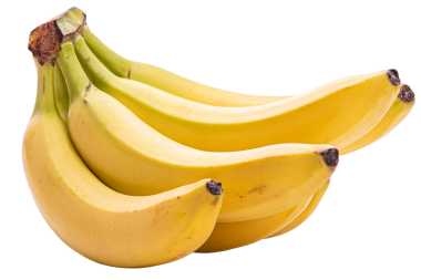 PNG. Muz. Bir avuç olgun muz.