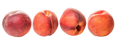 PNG. dört olgun pembe şeftali