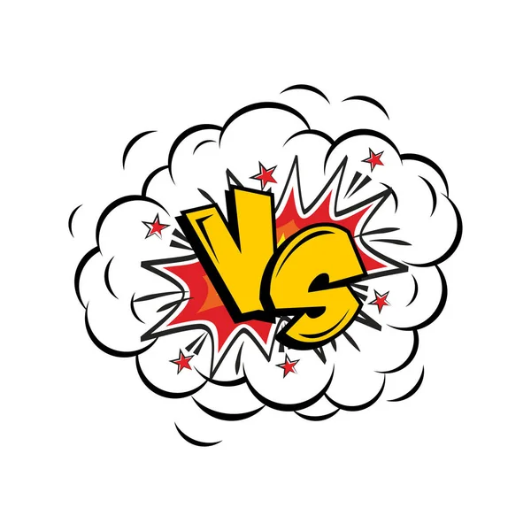 Striplijst Komische Vechten Duel Vechten Confrontatie Logo Strijd Uitdaging Vector — Stockvector