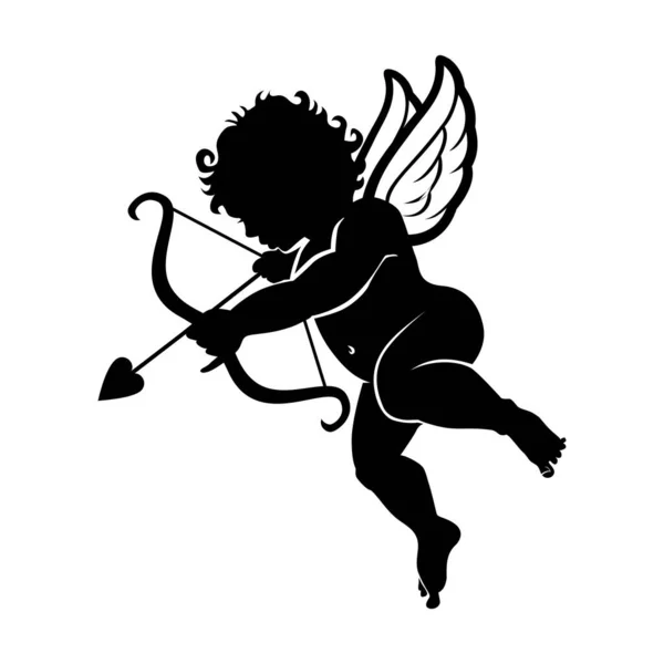 Cupid Archery Arrows Love Vector Template Greeting Invitation Card Valentine — Vetor de Stock